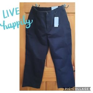 LAND'S END CROPPED CHINOS PANTS NWT